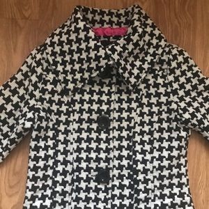 Me Jane Black and White Trench Coat